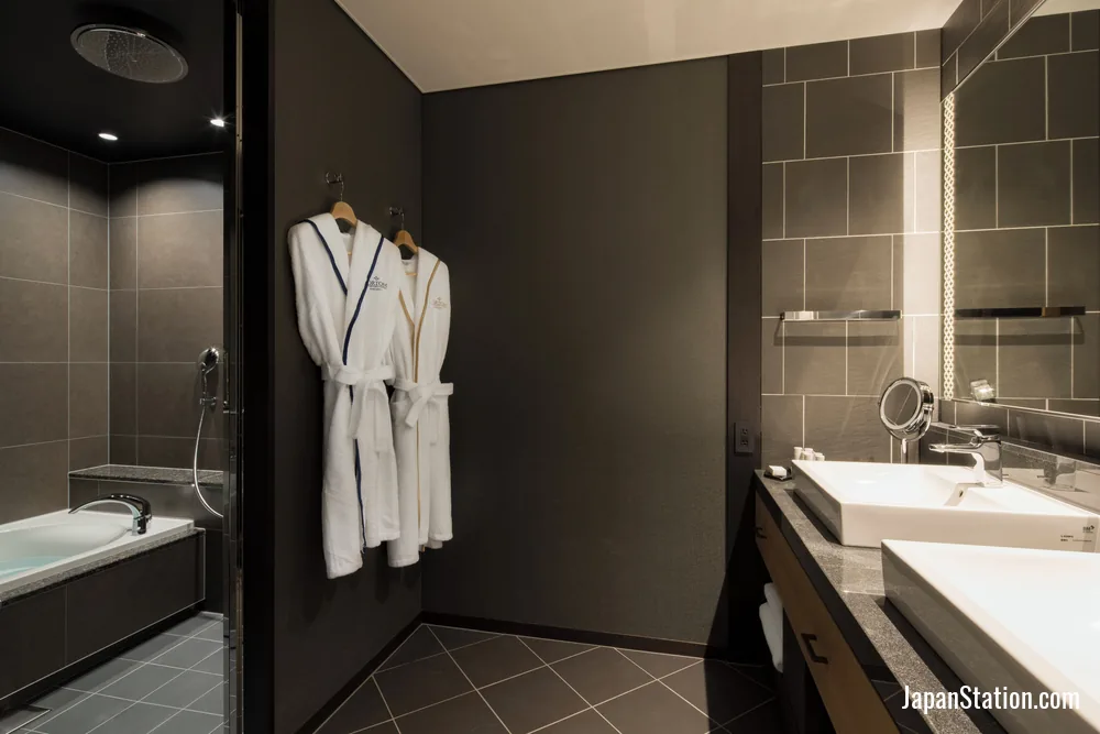Bathroom in a guest room at Portom International Hokkaido.