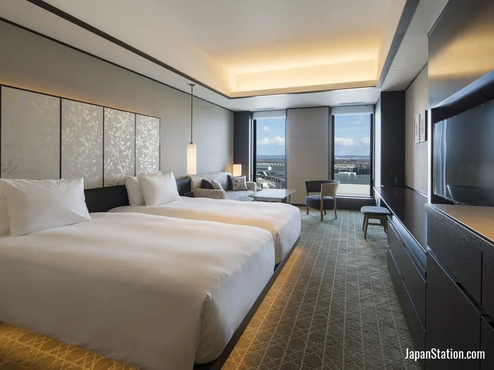 Guest room at Portom International Hokkaido.