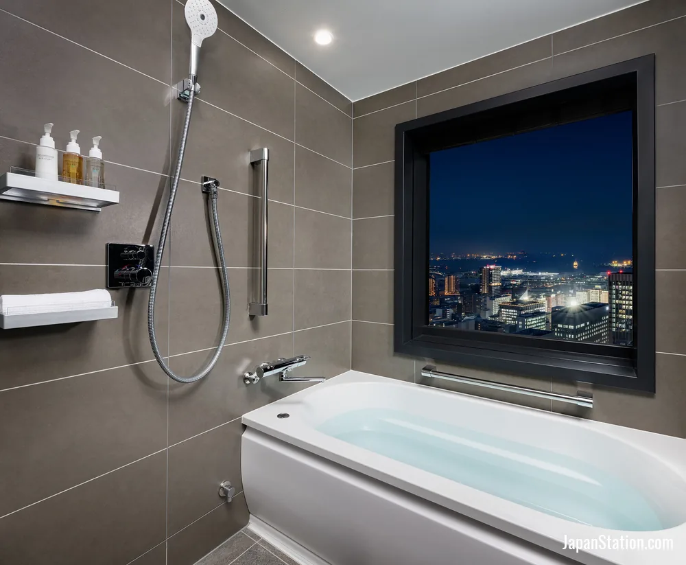 Bathroom in a guest room at remm plus Kobe Sannomiya.