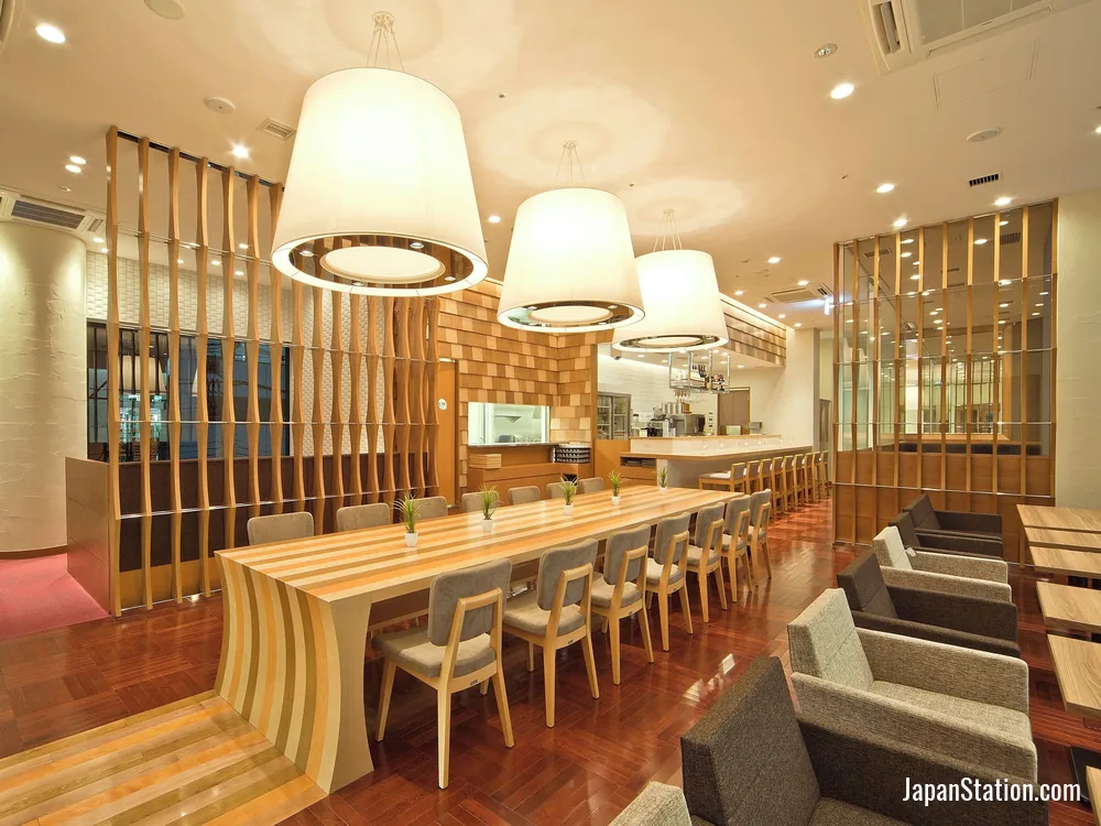Dining area at remm Shin-Osaka.