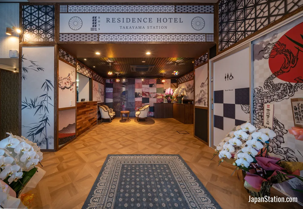 Lobby at Residence Hotel Takayama Station.