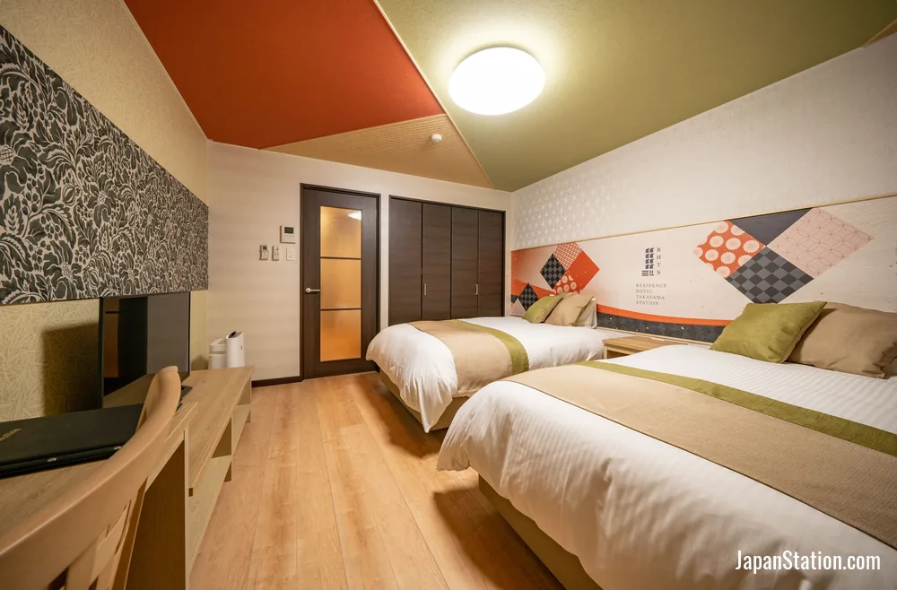 Guest room at Residence Hotel Takayama Station.