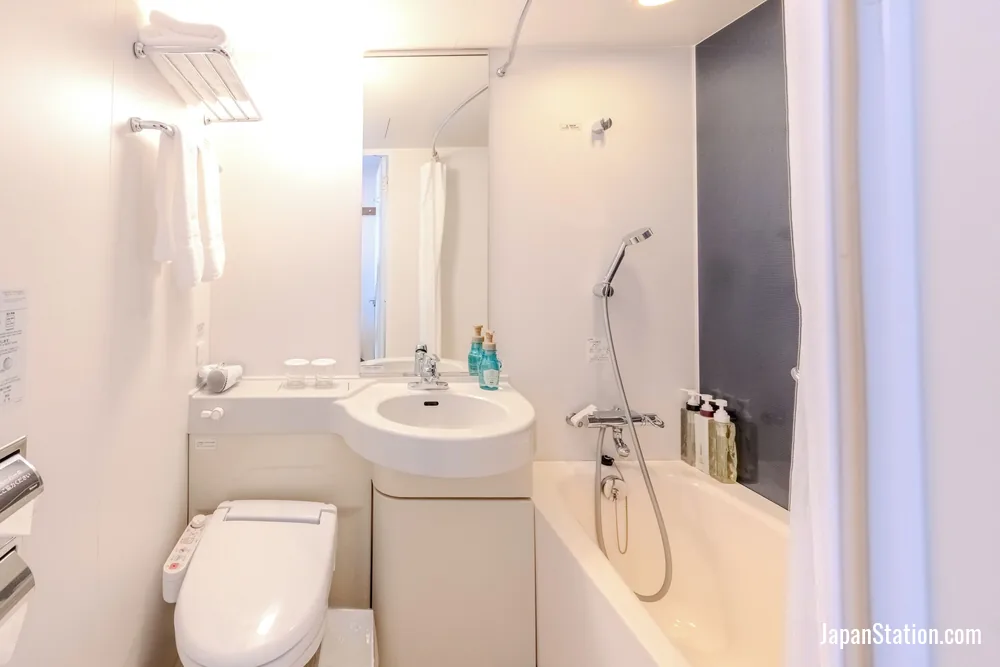 Bathroom in a guest room at Richmond Hotel Fukuoka Tenjin.