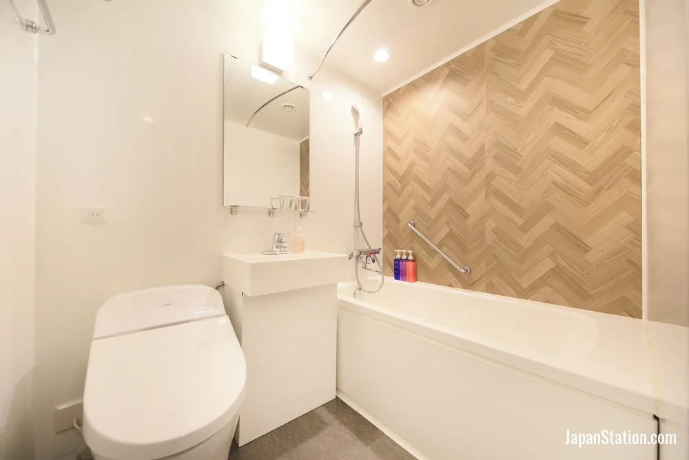 Bathroom in a guest room at Richmond Hotel Matsumoto.