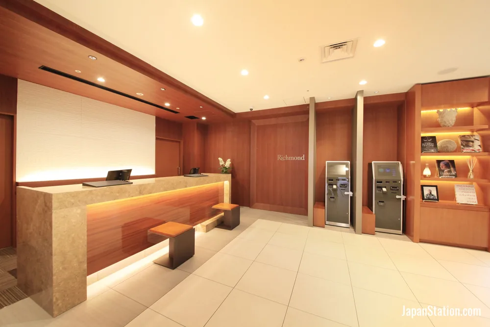Reception area at Richmond Hotel Nagoya Shinkansenguchi.
