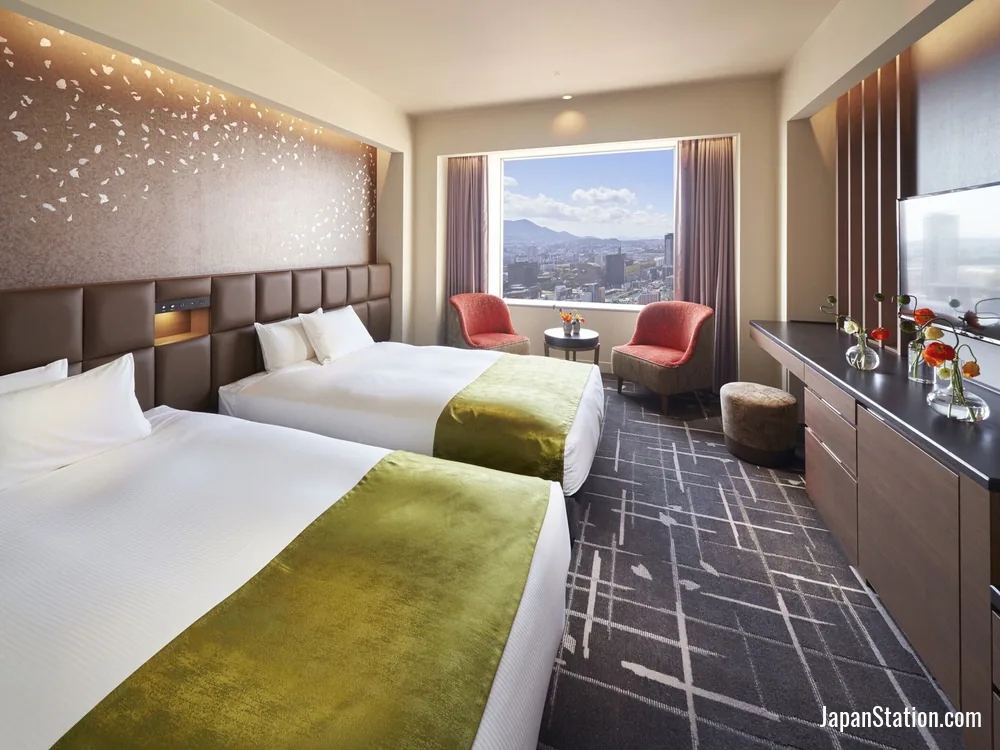 Guest room at RIHGA Royal Hotel Kokura.