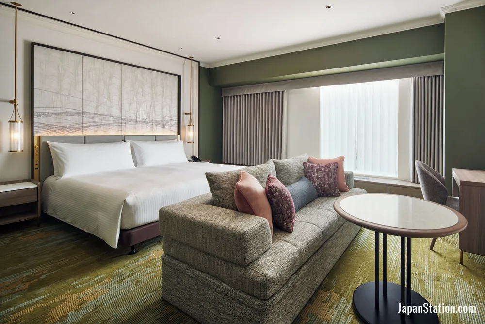 Guest room at RIHGA Royal Hotel Osaka, Vignette Collection.