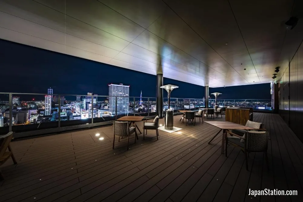 Terrace seating at SAPPORO STREAM HOTEL.