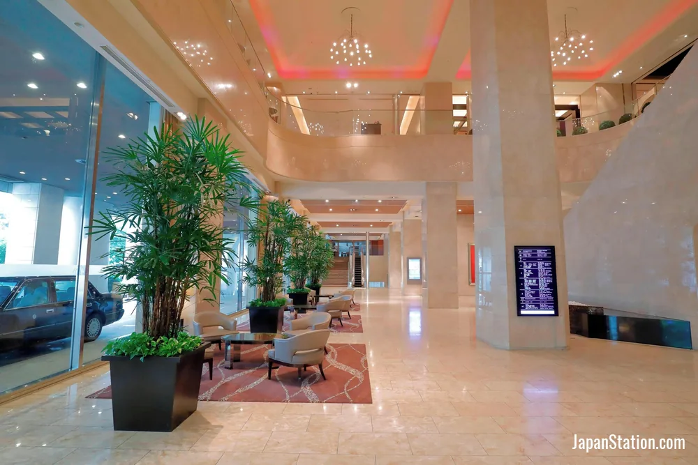 Lobby at Sheraton Miyako Hotel Osaka.