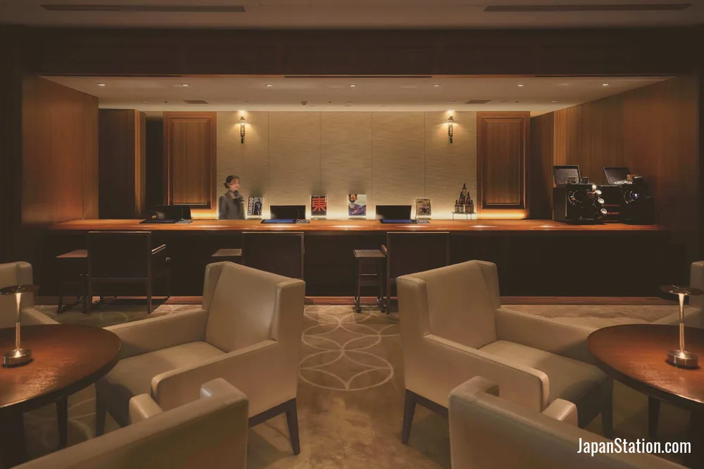 Reception area at Shiba Park Hotel.