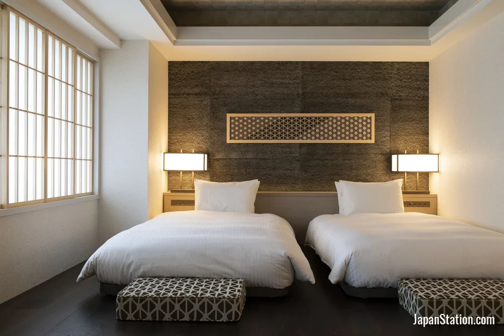Guest room at Shin Yokohama Grace Hotel.