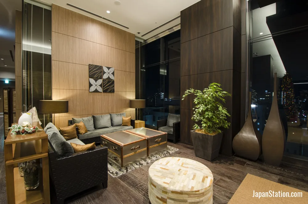 Lobby at Solaria Nishitetsu Hotel Kagoshima.
