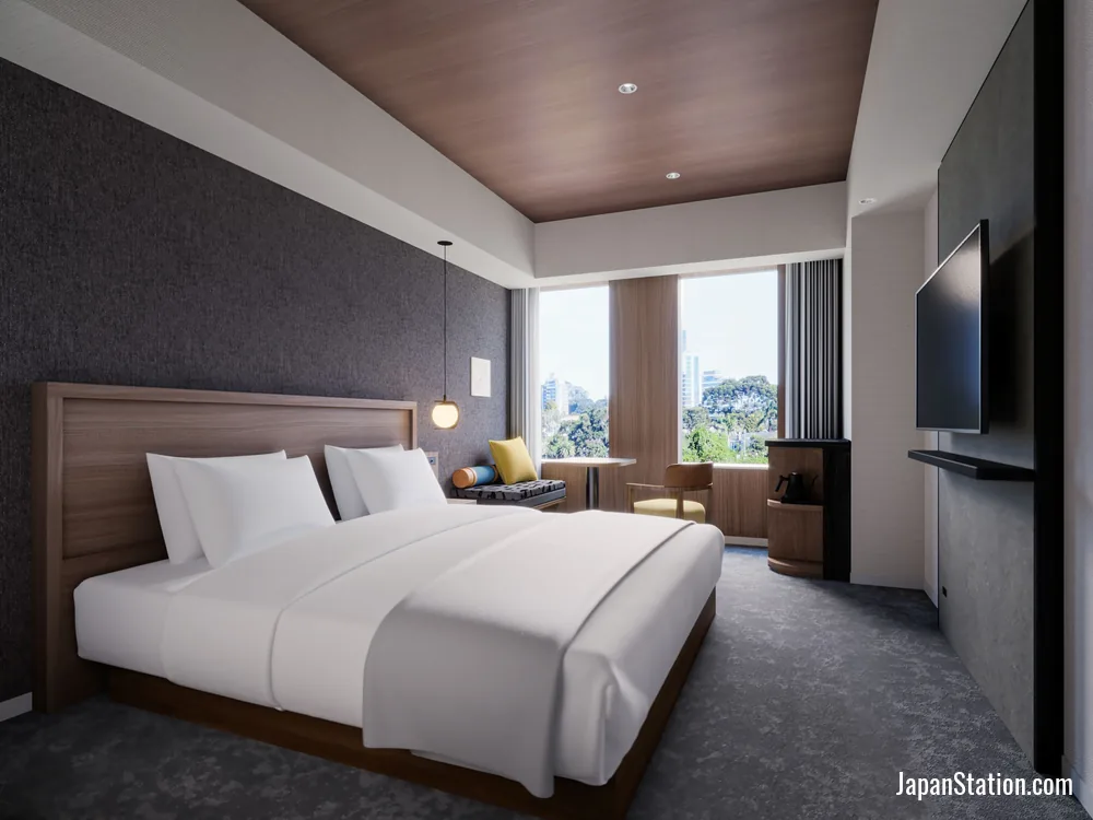 Guest room at Solaria Nishitetsu Hotel Osaka Honmachi.