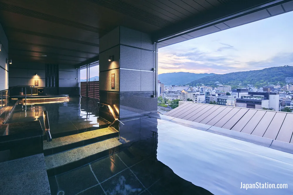 Bathroom in a guest room at Sora Niwa Terrace Kyoto.
