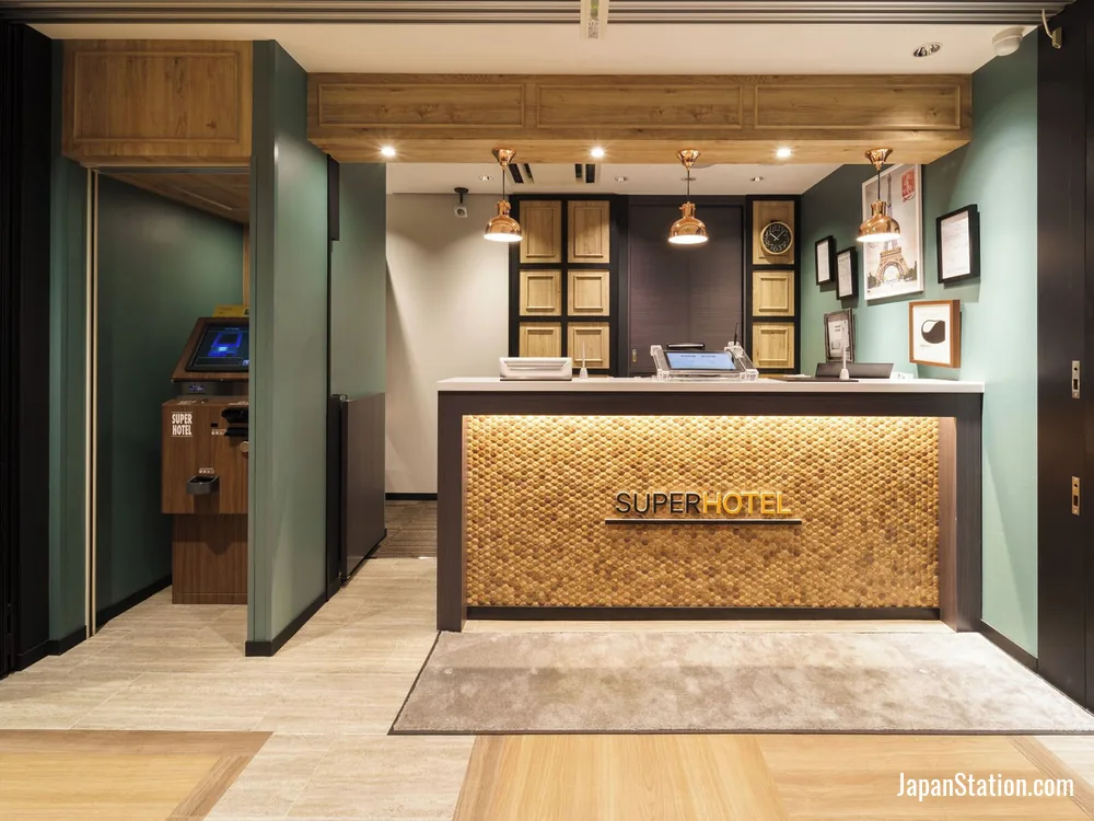 Reception area at SUPER HOTEL Hida Takayama.
