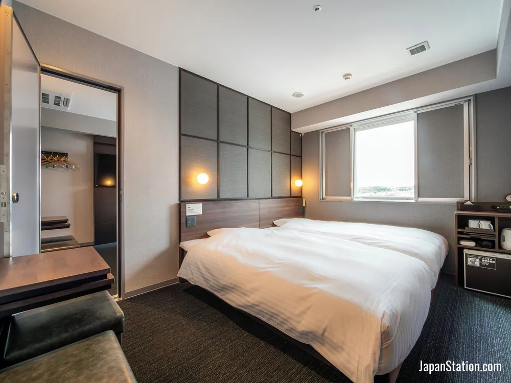 Guest room at SUPER HOTEL Premier JR Nara Station.