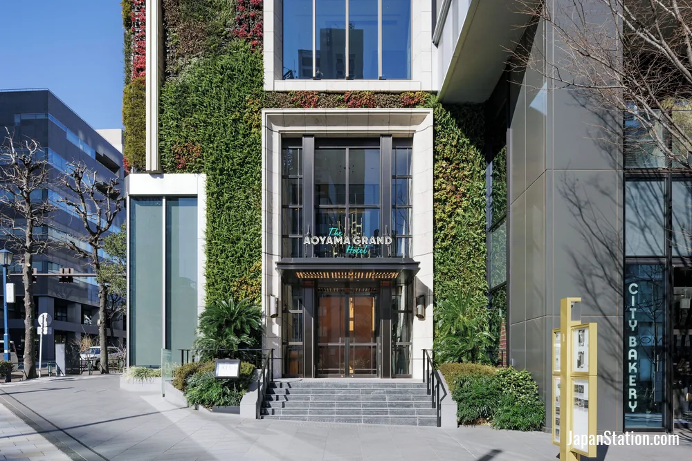Entrance at The Aoyama Grand Hotel.