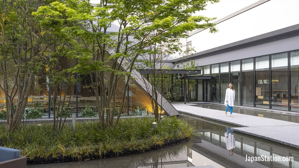 Courtyard area at THE BLOSSOM KUMAMOTO.