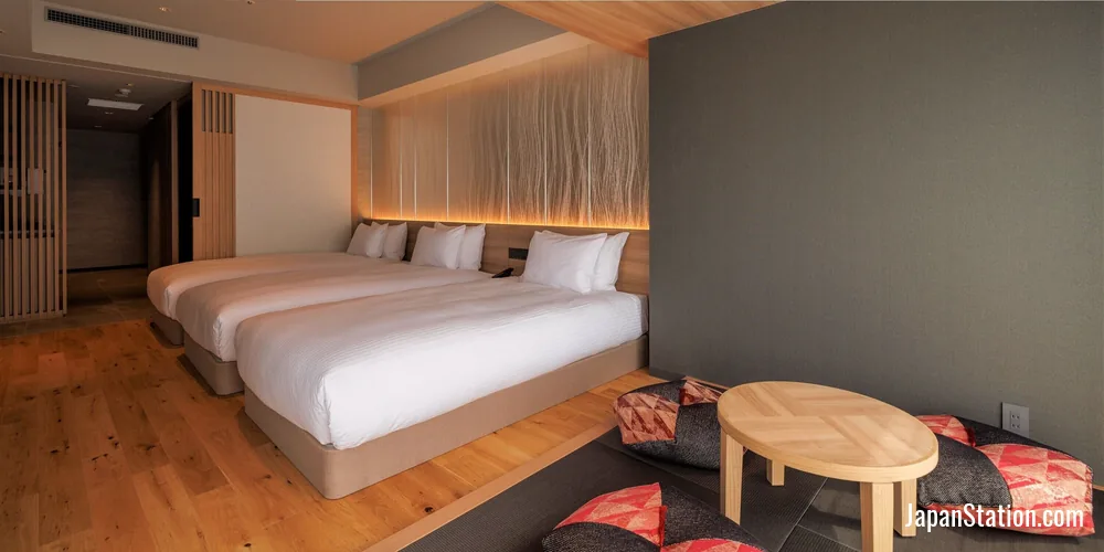 Guest room at THE BLOSSOM KYOTO.