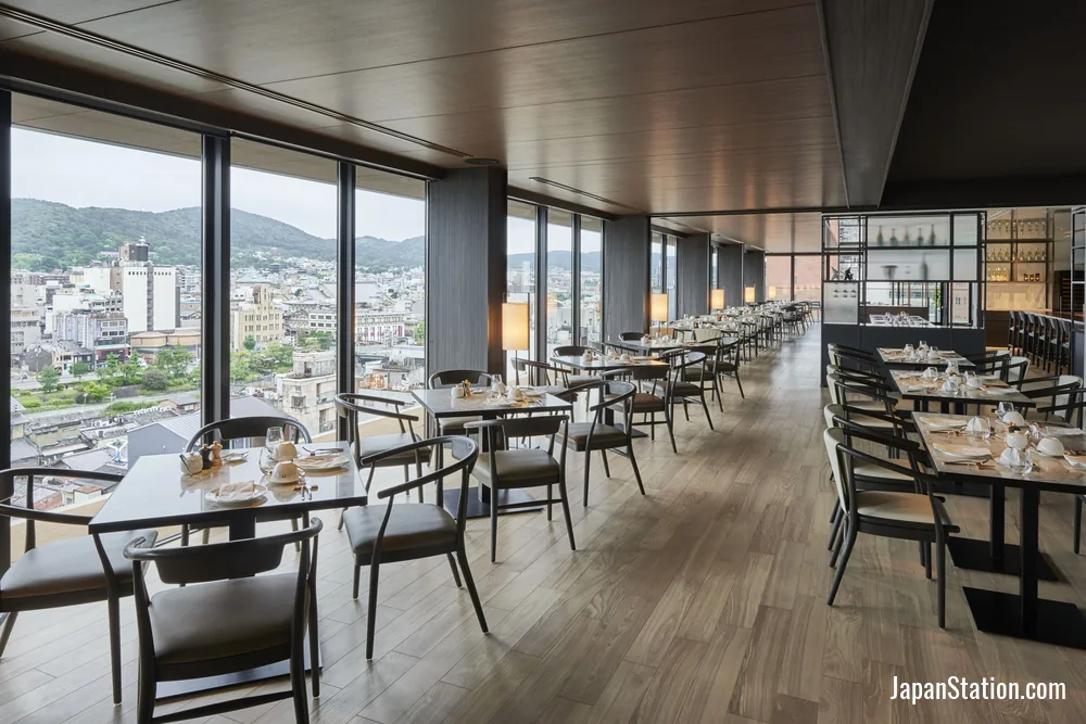 Dining area at THE GATE HOTEL Kyoto Takasegawa by HULIC.