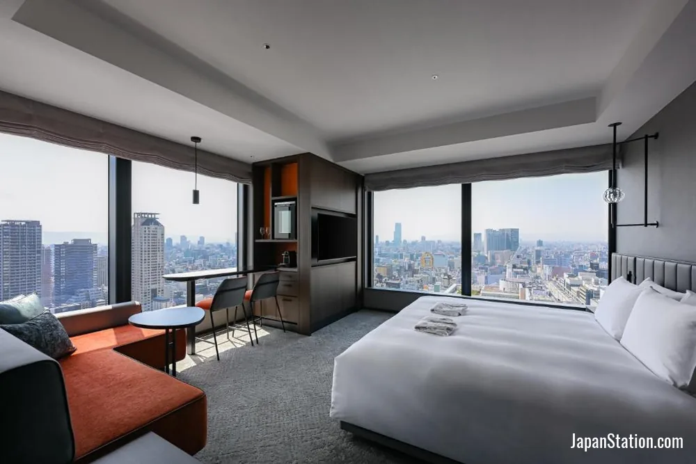 Guest room at THE GATE HOTEL OSAKA by HULIC.
