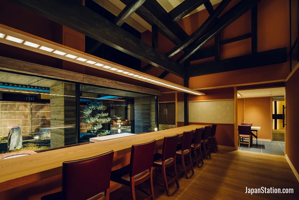 Dining area at THE HIRAMATSU Kyoto.