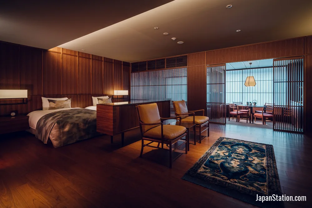Guest room at THE HIRAMATSU Kyoto.