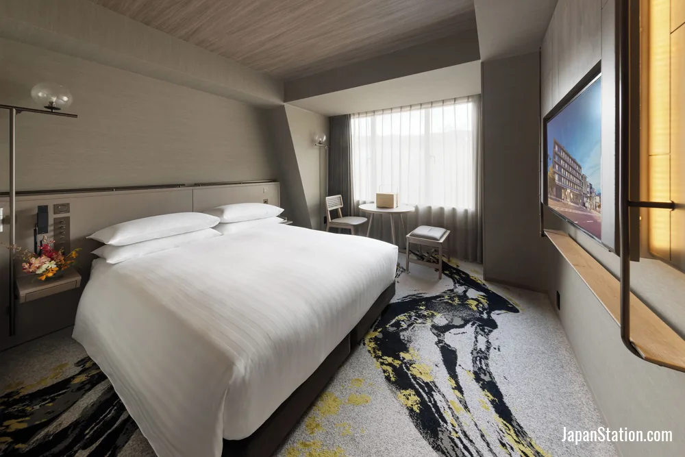 Guest room at THE HOTEL HIGASHIYAMA KYOTO TOKYU, A Pan Pacific Hotel.