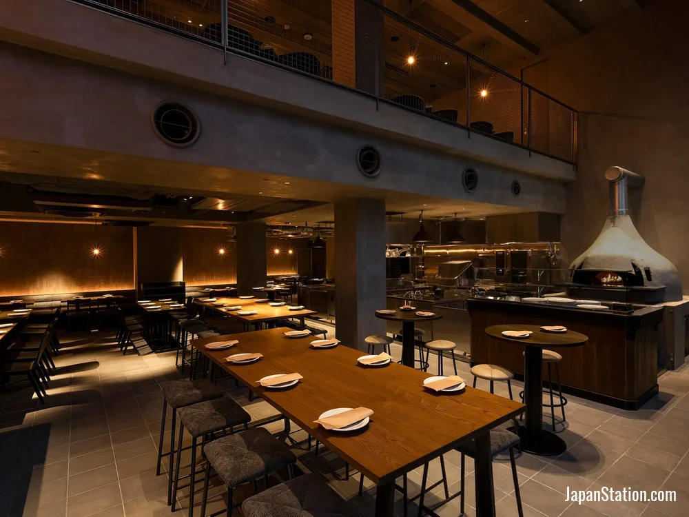 Dining area at THE KNOT FUKUOKA Tenjin.