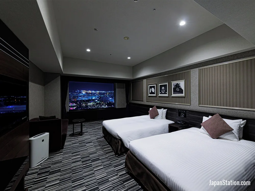 Guest room at The Park Front Hotel at Universal Studios Japan.