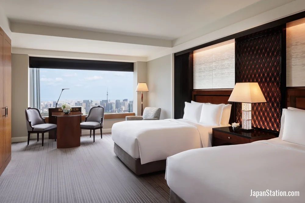 Guest room at The Ritz-Carlton, Tokyo.