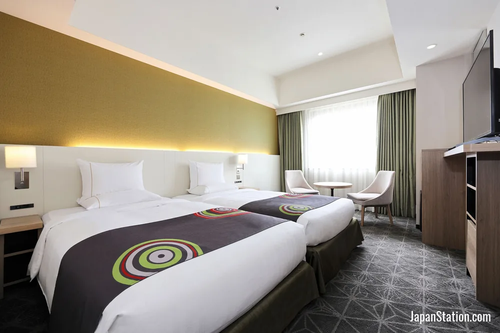 Guest room at The Royal Park Hotel Fukuoka.