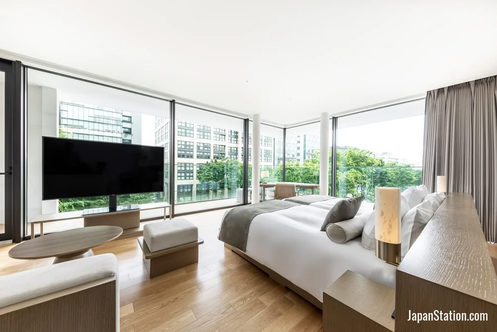 Guest room at The Royal Park Hotel Iconic Kyoto.