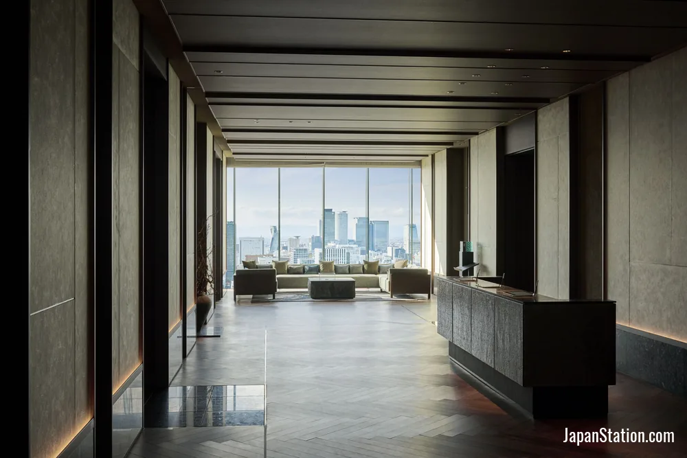 Reception area at The Royal Park Hotel Iconic Nagoya.