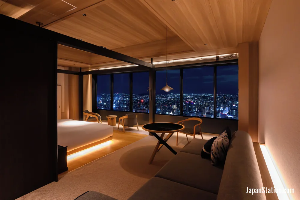Guest room at The Royal Park Hotel Iconic Nagoya.