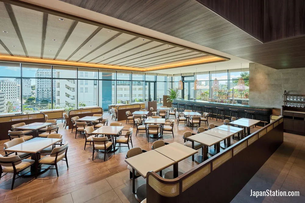 Dining area at The Royal Park Hotel Iconic Naha.