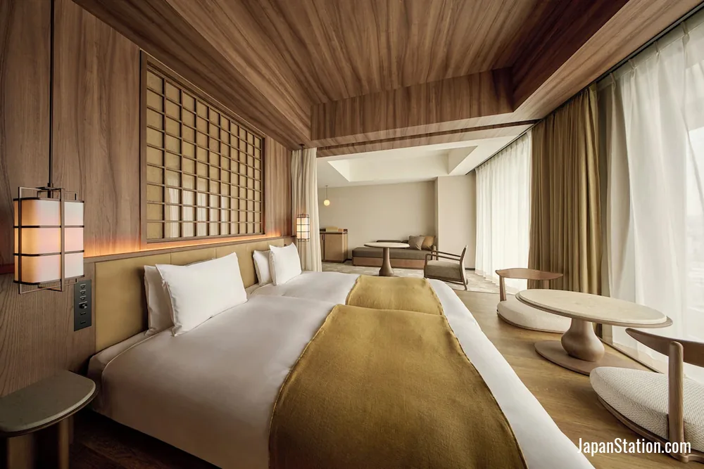 Guest room at The Royal Park Hotel Iconic Naha.