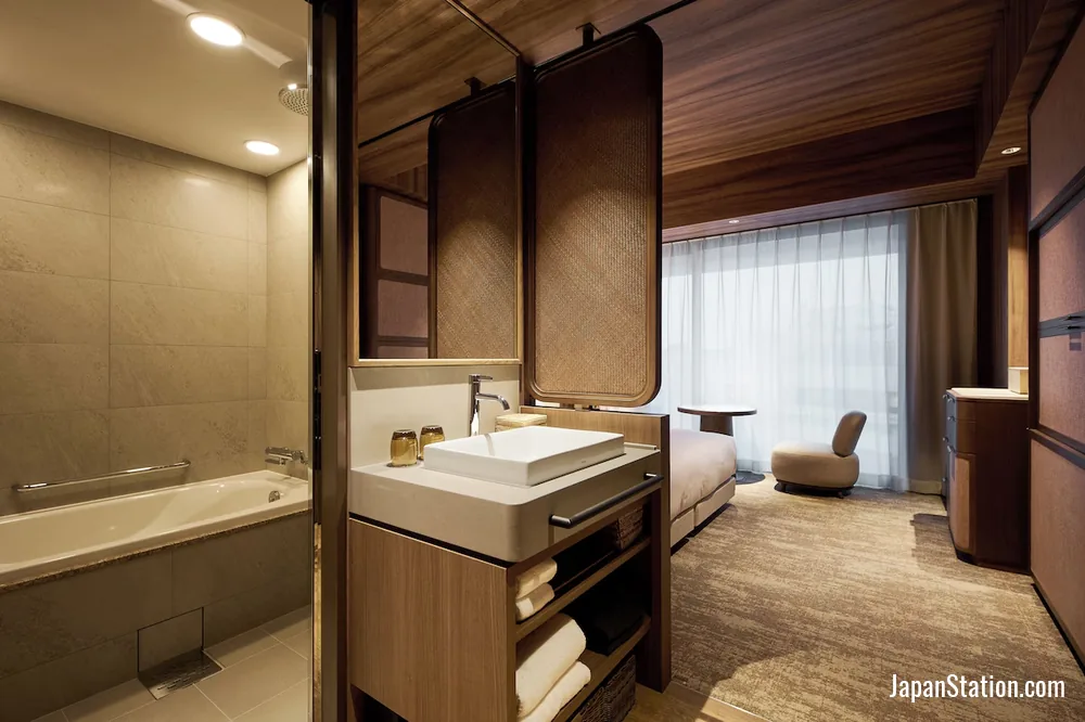 Guest room at The Royal Park Hotel Iconic Naha.