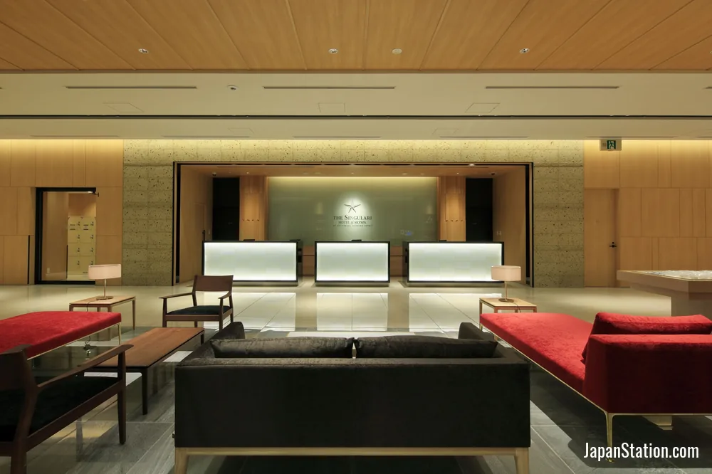 Reception area at The Singulari Hotel & SkySpa at Universal Studios Japan.
