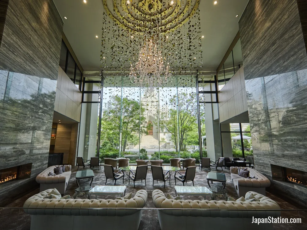 Lobby at The Strings Hotel Nagoya.