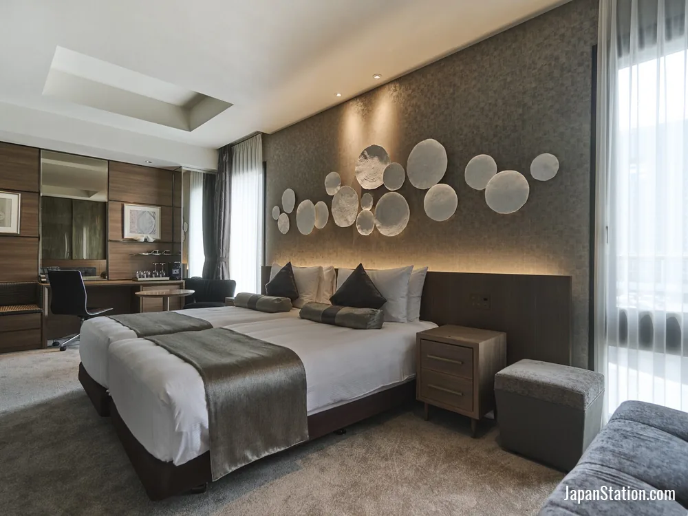 Guest room at The Strings Hotel Nagoya.