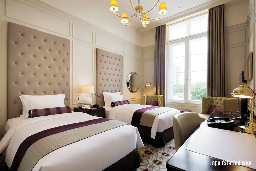 Guest room at The Tokyo Station Hotel.
