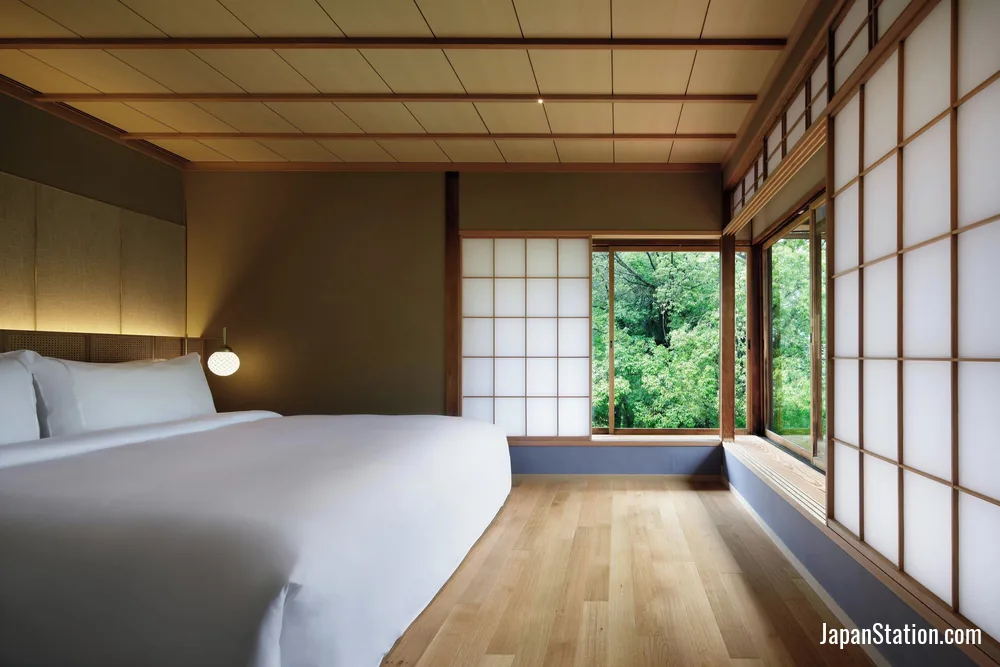Guest room at The Westin Miyako Kyoto.