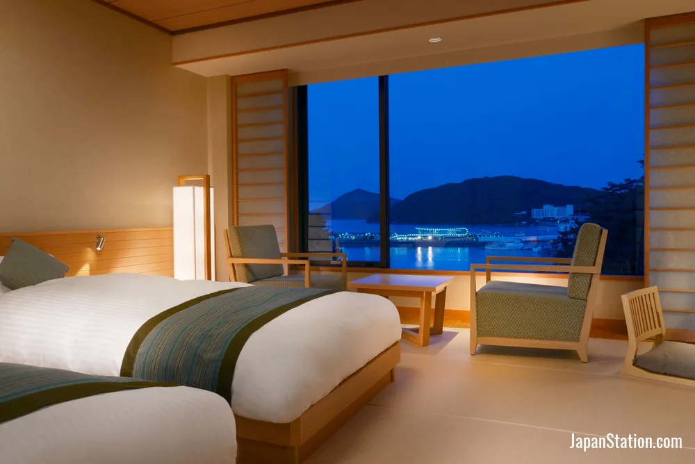 Guest room at Toba Hotel International Shiojitei.
