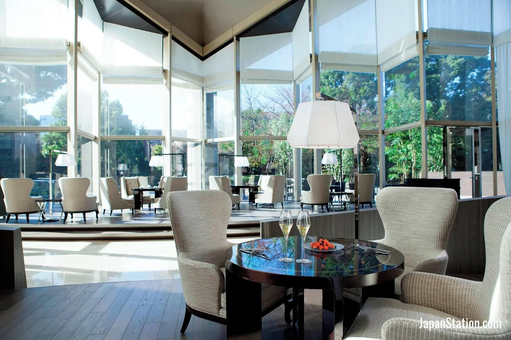Lobby at Tokyo Marriott Hotel.