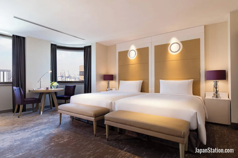 Guest room at Tokyo Marriott Hotel.