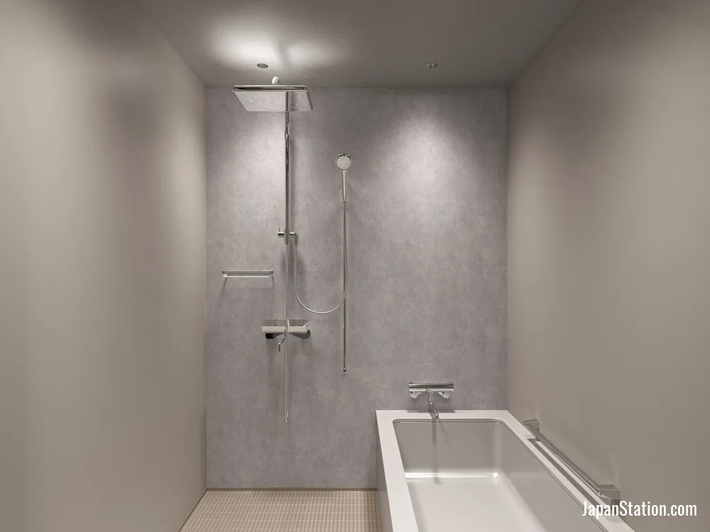 Bathroom in a guest room at Tokyu Stay Shinjuku.