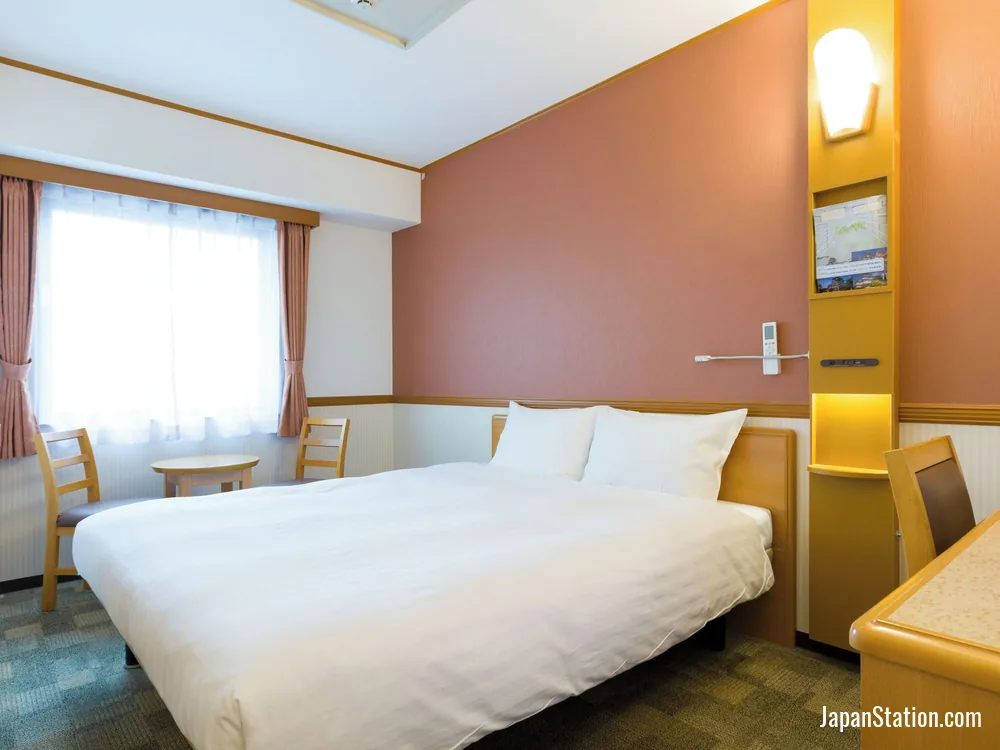 Guest room at Toyoko Inn Aizuwakamatsu Ekimae.