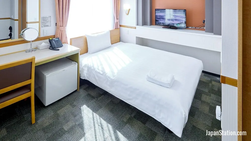 Guest room at Toyoko Inn Kagoshima-chuo-eki Nishi-guchi.