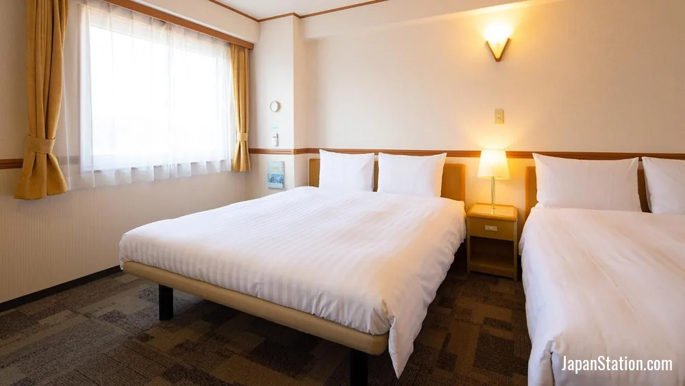Guest room at Toyoko Inn Kagoshima-chuo-eki Nishi-guchi.
